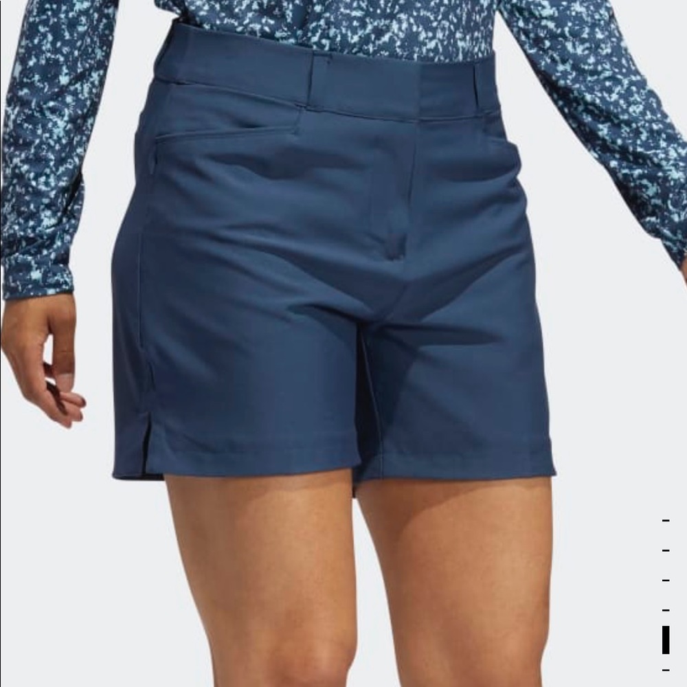 Navy 5-inch women’s adidas golf shorts